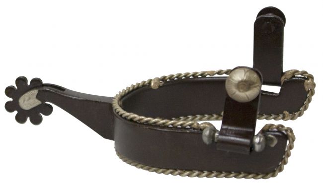 Men's Brown Spurs with Twisted Border