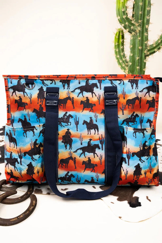 Riding into the Sunset Large Tote