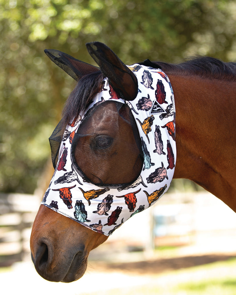 Professional Choice Steerhead Lycra Fly Mask-Horse Size