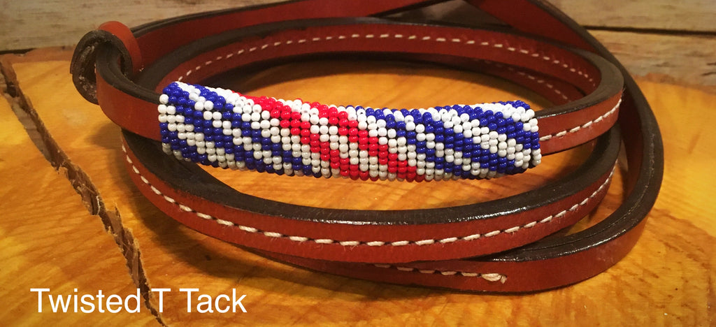 Red, White, and Blue Beaded Over and Under