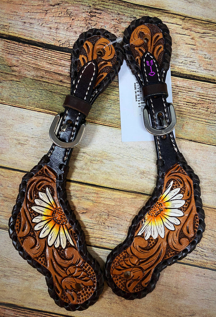 Daisy Painted Ladies Spur Straps