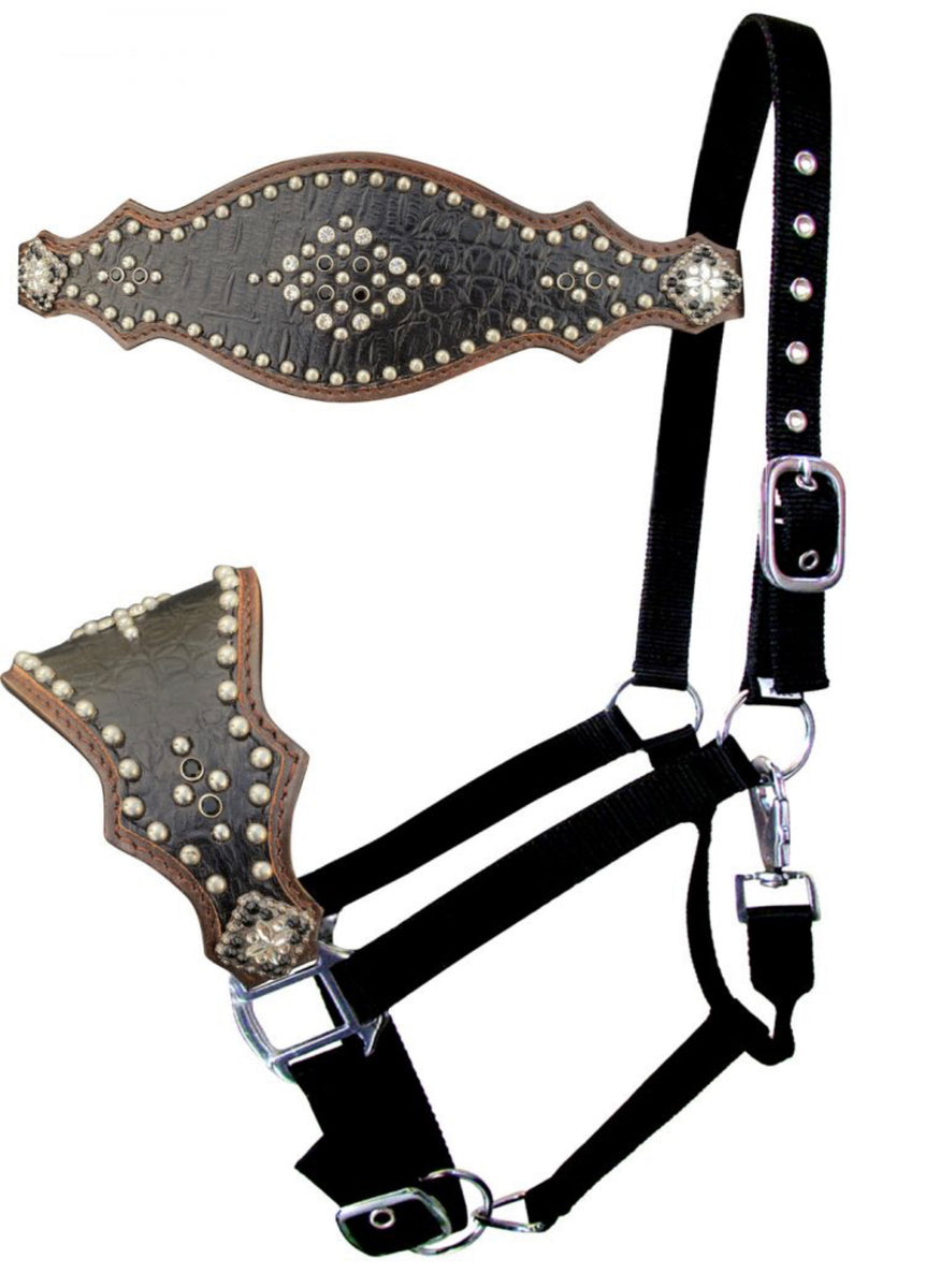 Black Bling Gator Bronc Halter – Twisted T Tack