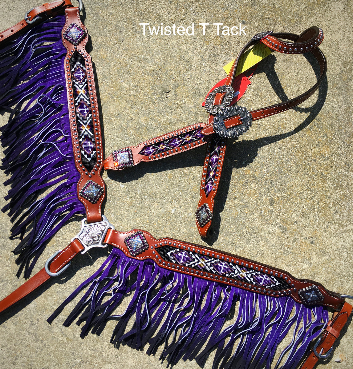Purple Ombré Fringe Tack Set – Twisted T Tack