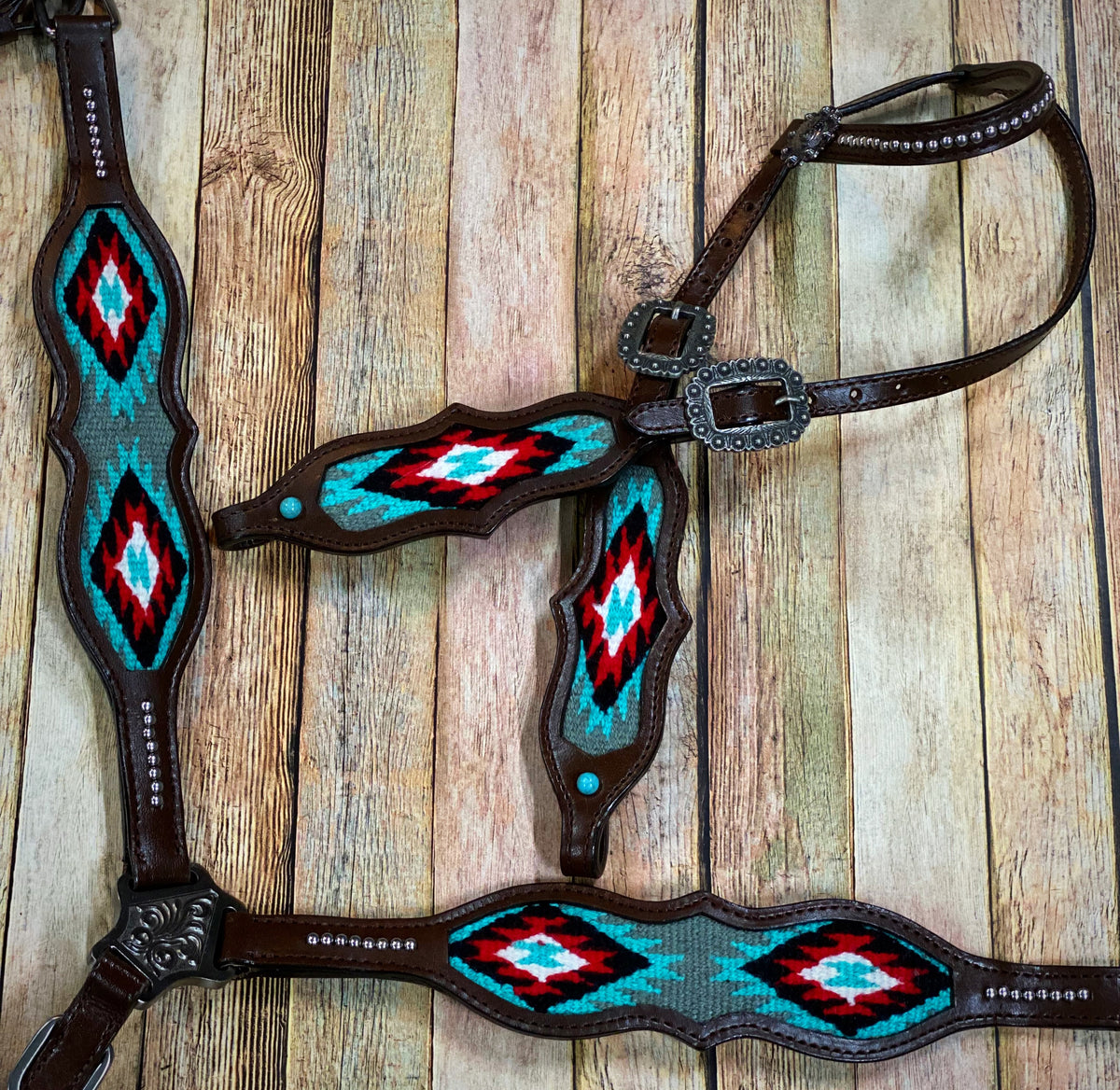 The turquoise condensed Pendleton wool rope can is so stunning, it's a 4 rope  can with matching tooled leather and Pendleton wool inlay…