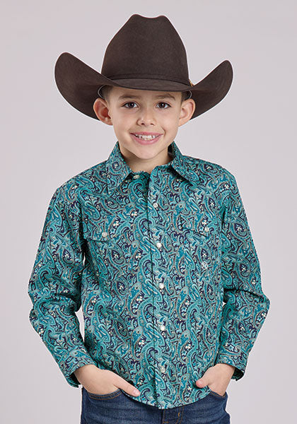 Roper Boy's River Paisley Shirt