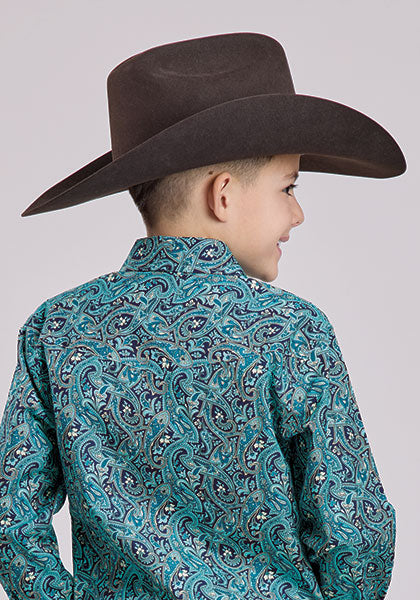 Roper Boy's River Paisley Shirt