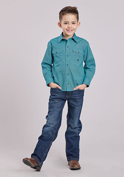 Roper Boy's Aztec Diamond Shirt