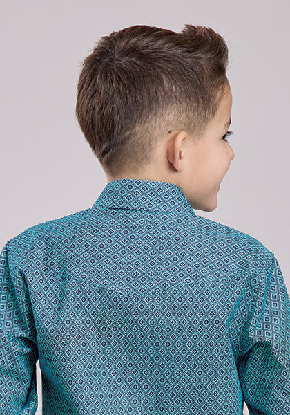 Roper Boy's Aztec Diamond Shirt