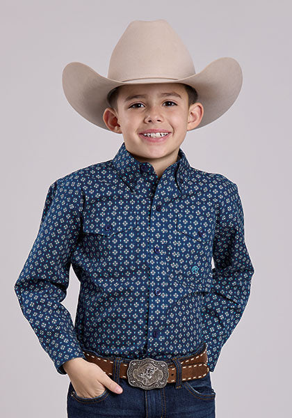 Roper Boy's Pinwheel Foulard Shirt
