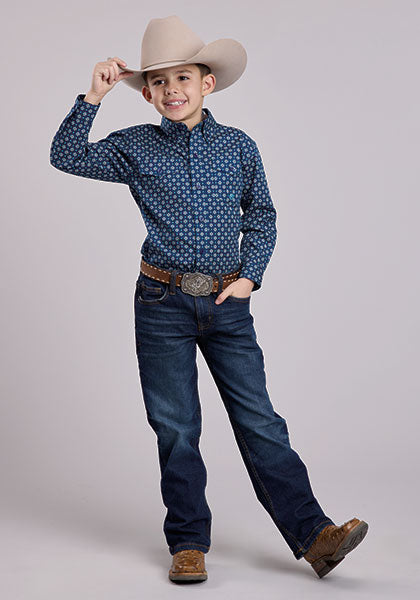 Roper Boy's Pinwheel Foulard Shirt