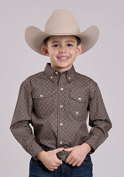 Roper Boy's Red Feather Shirt