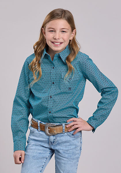 Roper Girl's Aztec Diamond Shirt