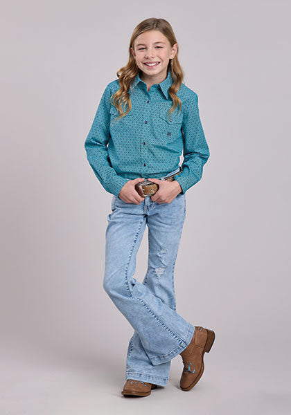 Roper Girl's Aztec Diamond Shirt