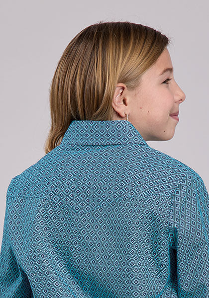 Roper Girl's Aztec Diamond Shirt