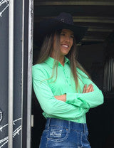Cowgirl Tuff Mint Breathe Pullover Button Up