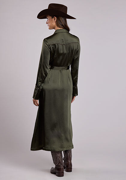 Stetson Women's Olive Satin Dress
