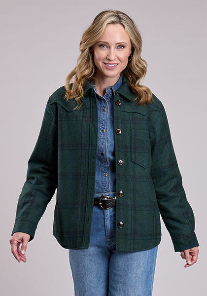 Stetson Ladies Green Plaid Jacket