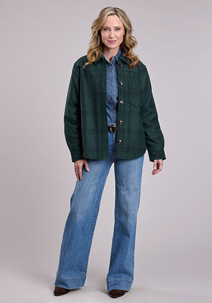 Stetson Ladies Green Plaid Jacket