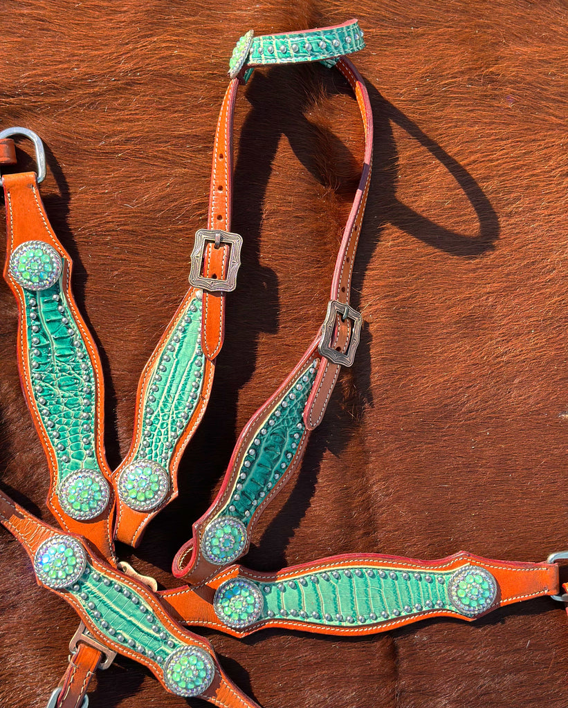Mint Gator Pony Size Tack Set