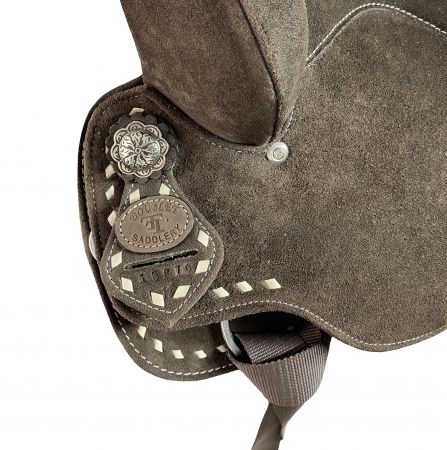 12" Chocolate Brown Double T Barrel Saddle