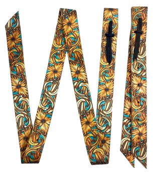 Tooled Print Latigo and Off Billet Set
