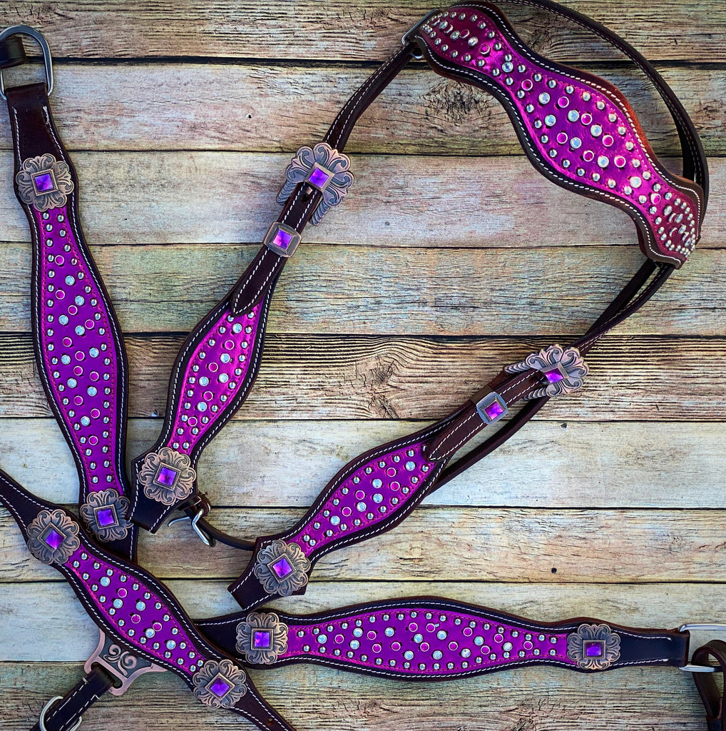 Magenta Princess Cob Size Tack Set