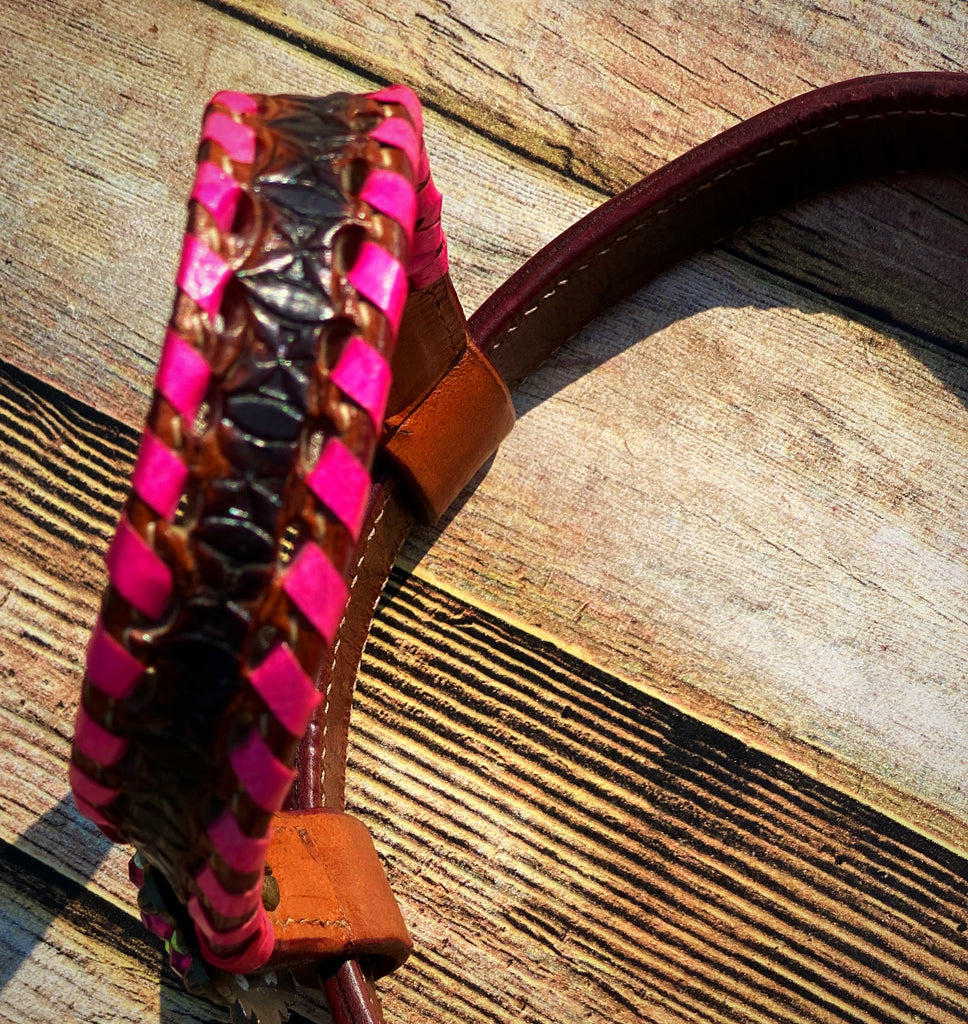 Pink Aztec Beaded Tack Set