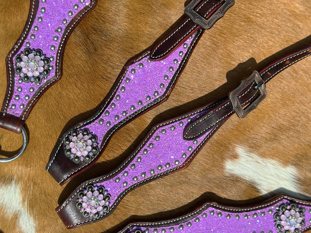 Lavender Glitter Cob Size Tack Set