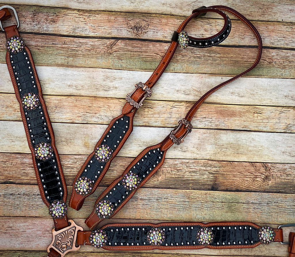 LV tack set scalloped design – The Gritty Spur