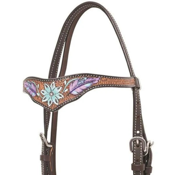 Light as a  Feather Browband Headstall