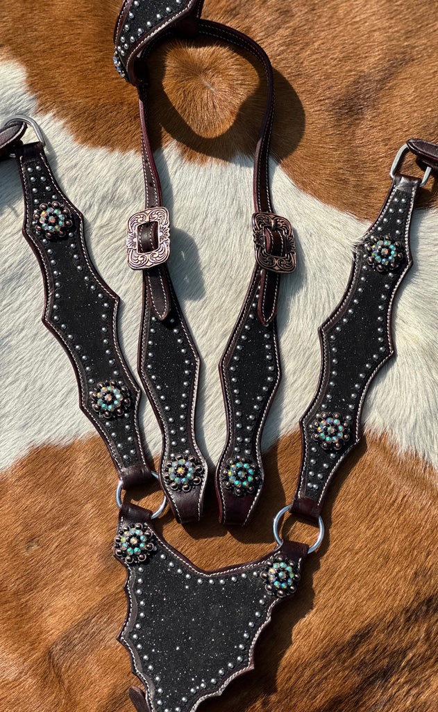 Limited Edition Black Glitter Tack Set