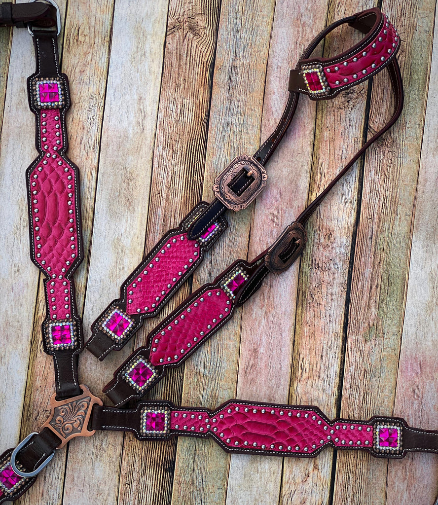 Pink Dragon Cob Size Tack Set