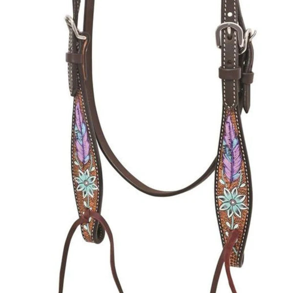 Light as a  Feather Browband Headstall