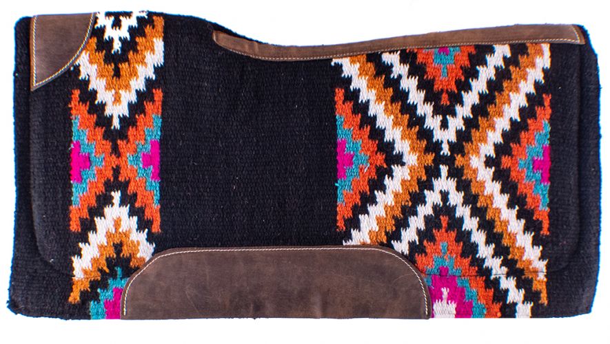 Turquoise, Orange, Mustard, and Pink Saddle Pad