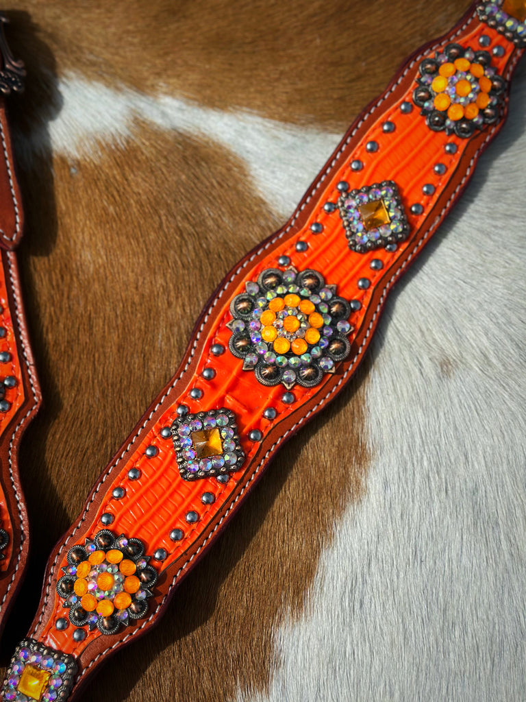 Orange Gator Cob Size Tack Set