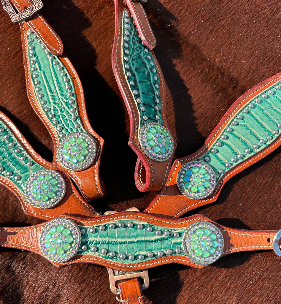 Mint Gator Pony Size Tack Set