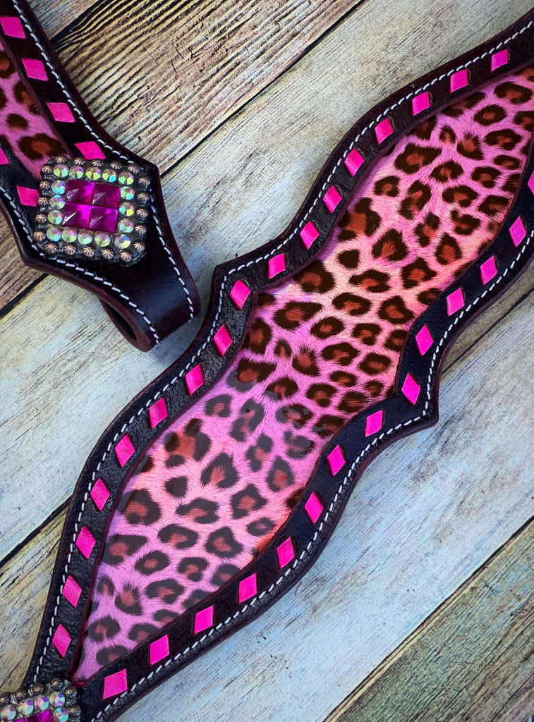 Pink Cheetah Tack Set