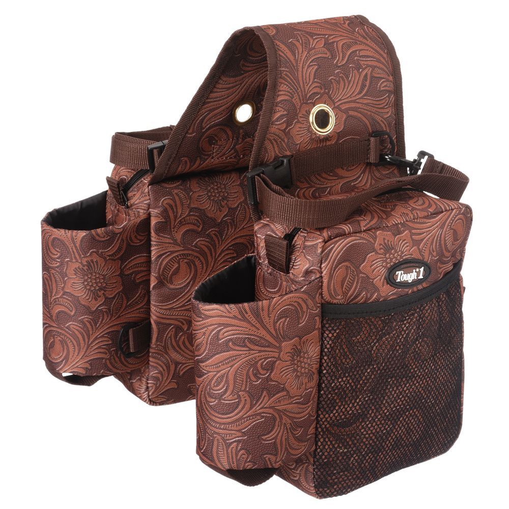 Brown Tooled Saddle Bag