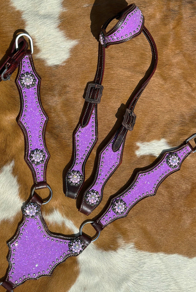 Lavender Glitter Cob Size Tack Set