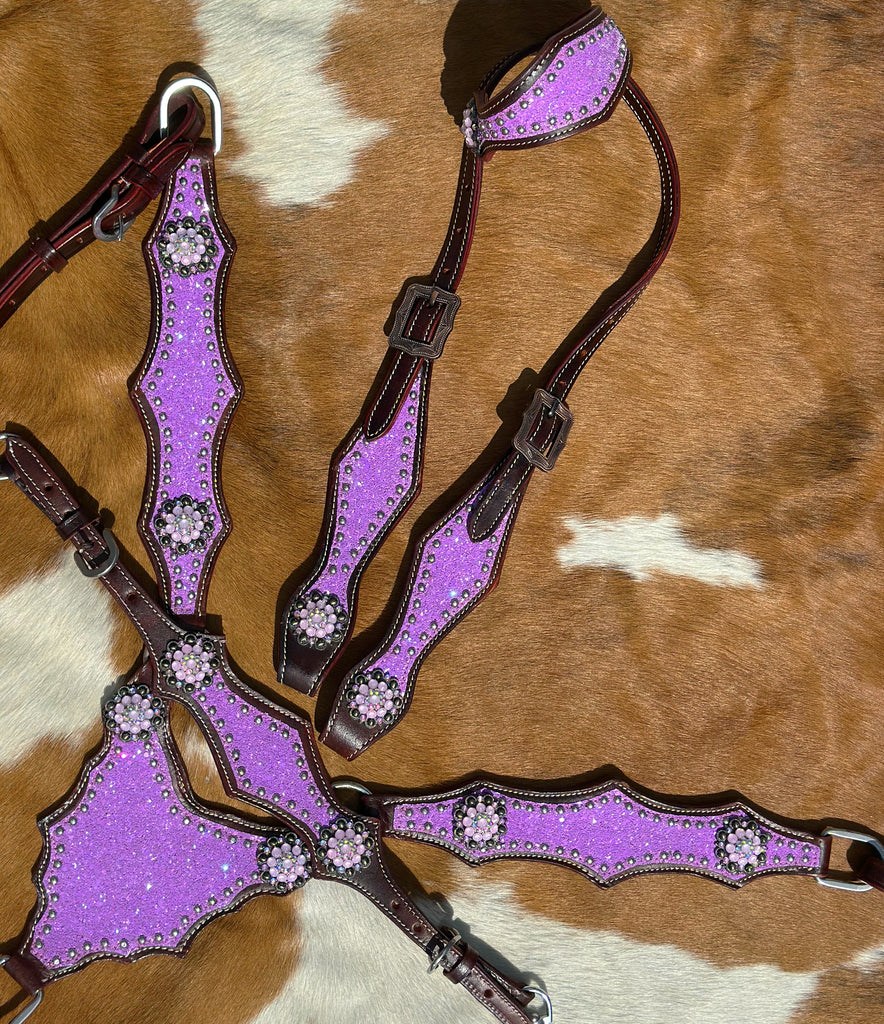 Lavender Glitter Cob Size Tack Set