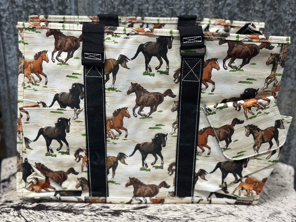 Wild Horses Large Organizer Tote