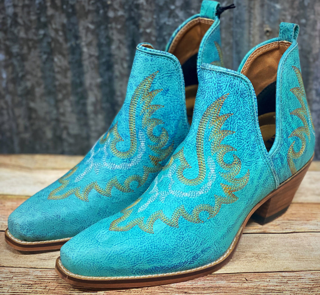Turquoise Westerly Booties
