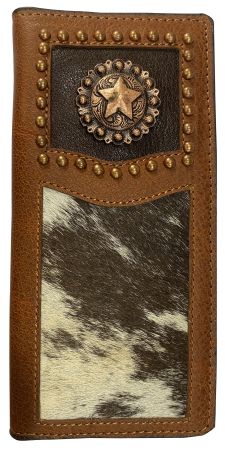Leather Hair on Cowhide Bi-fold Wallet