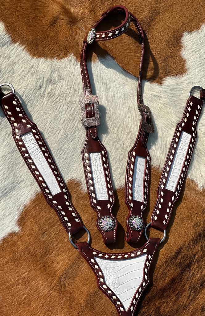Limited Edition White Gator Gladiator Tack Set