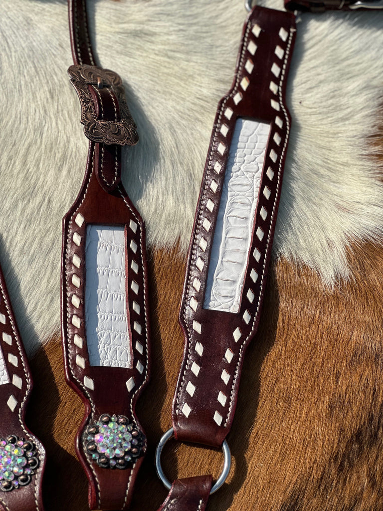 Limited Edition White Gator Gladiator Tack Set