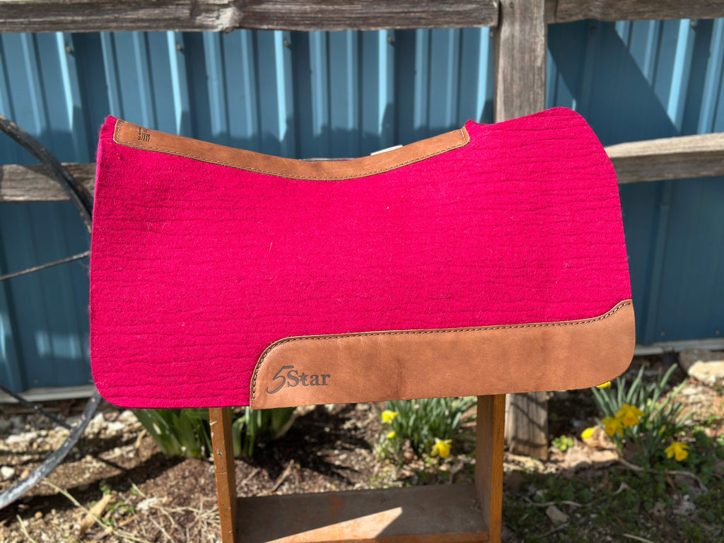 The Barrel Racer 7/8" Flex Fit Raspberry Saddle Pad