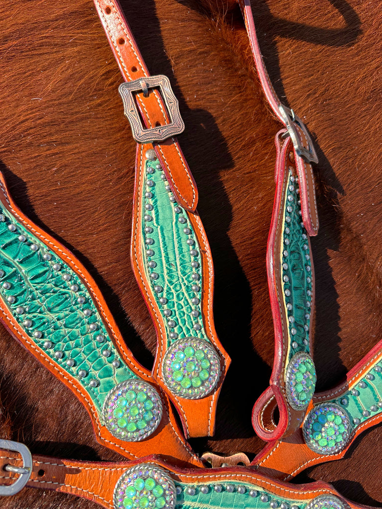 Mint Gator Pony Size Tack Set