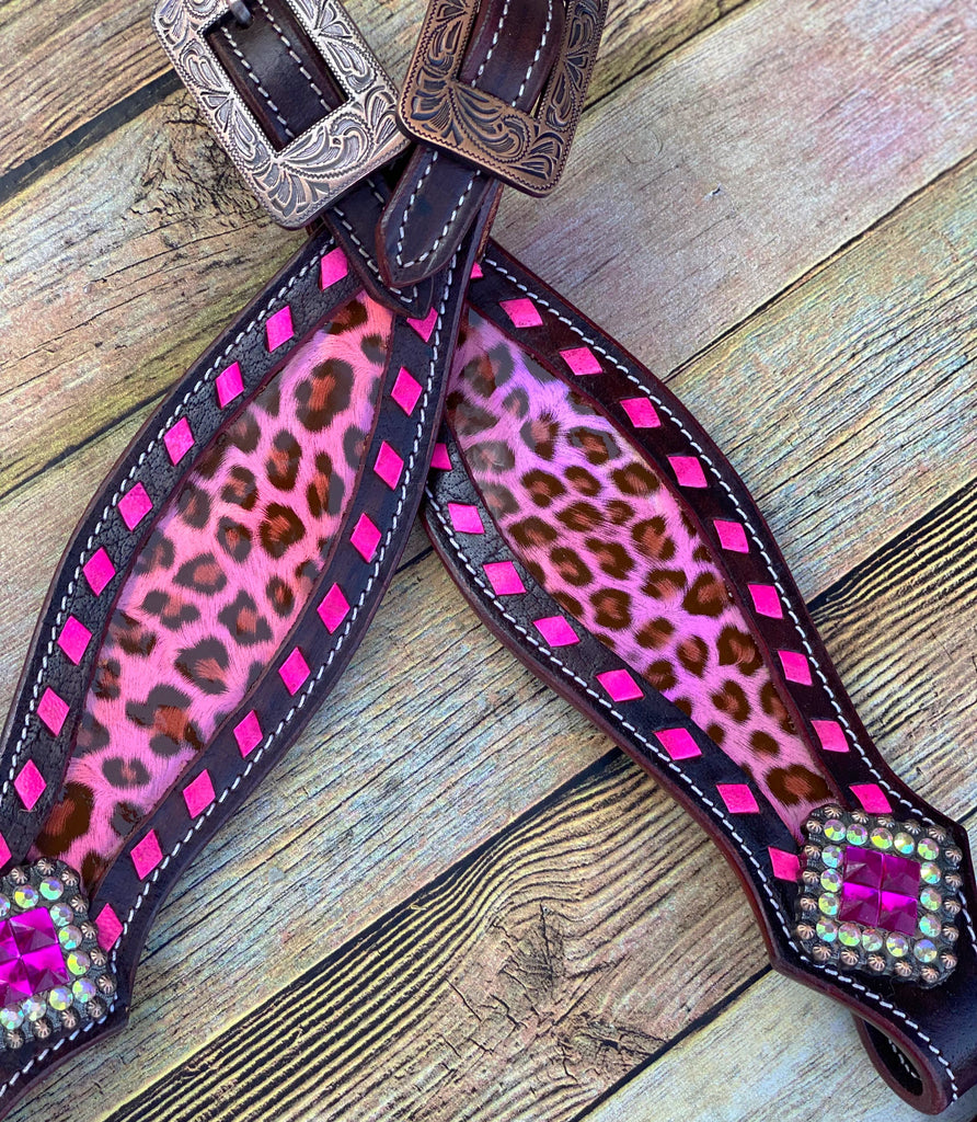 Pink Cheetah Tack Set