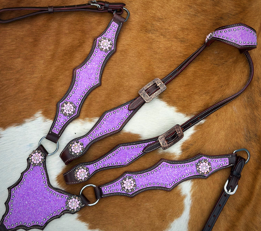 Lavender Glitter Cob Size Tack Set
