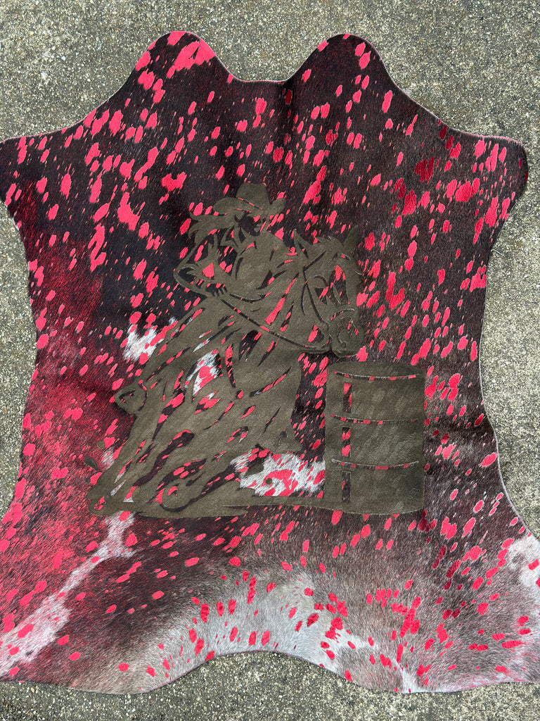 Red Acid Washed Barrel Racer Hide